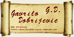 Gavrilo Dobrijević vizit kartica
